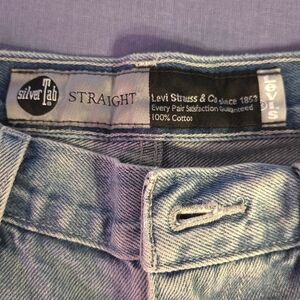 Levi's  Silver Tab Light Blue Distressed Men's Straight Jeans Size 30x30